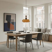 Velora Skandinavische Bauernhaus-Pendelleuchte mit Glasschirm – Modernes Plug-in-Design